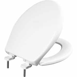 White for sale online Bemis 400TTA000 Economy Molded Wood Round Toilet Seat